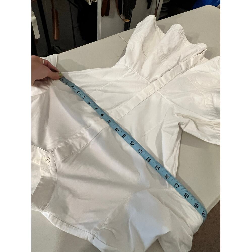 Alexander Mcqueen Italy Made White Button Down Peplum Shirt Size XS/Small - Picture 10 of 13